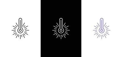 Weather Sign. Temperature icon set. Temperature Scale Symbol. Warm cold Symbol - stock . vector