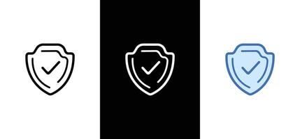 Shield check mark icon . Protection secure lock sign. Security and privacy symbol. Secure internet icon. vector