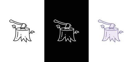 Deforestation Icon. An outline style icon of deforestation vector