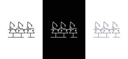 Deforestation line icon. Thin linear deforestation, forest, pollution outline icon isolated on white background. vector