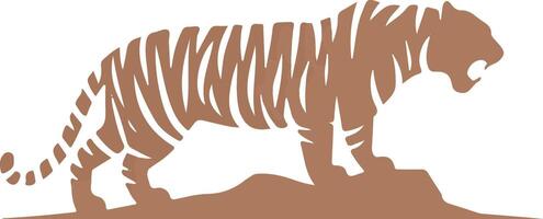 A minimalistic design with a tiger theme vector