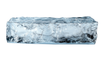 Ice block isolated on transparent background, png