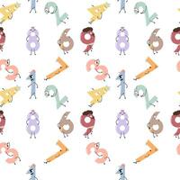 Creative pattern with playful numbers vector