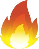 Fire illustration design gradient color with white background 1 vector