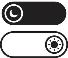 night and day buttons for web design vector