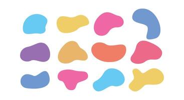 abstract shape blobs set collection design template vector