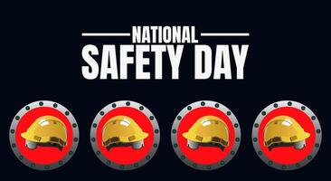 Building a Safer Future, Join Us for National Safety Day vector