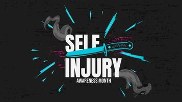 You Are Not Alone, Support and Awareness for Self Injury vector