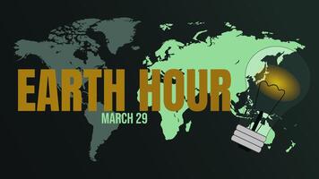 One Hour, One Earth, Make a Difference with Earth Hour vector