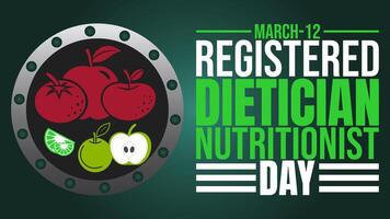 Registered Dietitian Nutritionists design templet vector