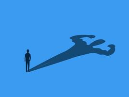 Strength , Inspirational , Businessman Projecting the Shadow of a Bodybuilder vector