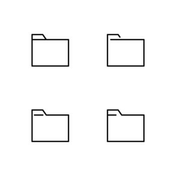 Folder icon set. Folder icon. vector
