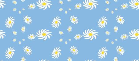 Daisy Flower Pattern. Blossom Seamless Pattern Background Granny Style. Patchwork Flowers. vector
