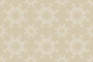 Damask Flower Fabric Design Geometric Arabic Pattern Folk Embroidery, Aztec Ornament Print. Design for Carpet, Wallpaper, Clothing, Wrapping, Fabric vector