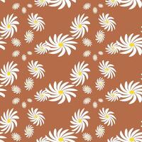 Blossom Simple Daisy Pattern Printable. Retro Seamless Pattern Background Granny Style. Patchwork Flowers. vector