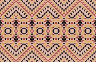 Abstract Geometrical Patternfolk Embroidery, Aztec Geometric Ornament Print. Design for Carpet, Wallpaper, Clothing, Wrapping, Fabric vector