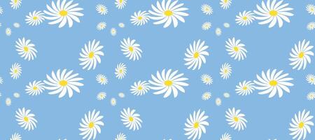 Blossom Daisy Pattern Printable. Retro Seamless Pattern Background Granny Style. Patchwork Flowers. vector