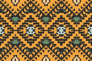Folklore Ethnic Design Pattern Drawingfolk Embroidery, Aztec Geometric Ornament Print. Design for Carpet, Wallpaper, Clothing, Wrapping, Fabric vector