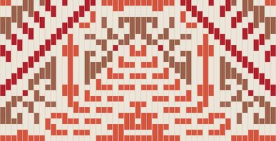 Geometric Tribal Modern Abstract Geometric Patternfolk Embroidery, Aztec Geometric Ornament Print. Design for Carpet, Wallpaper, Clothing, Wrapping, Fabric vector