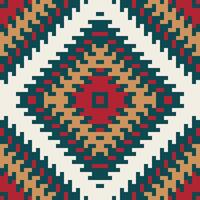 Native Geometric Ethnic Patternfolk Embroidery, Aztec Geometric Ornament Print. Design for Carpet, Wallpaper, Clothing, Wrapping, Fabric vector