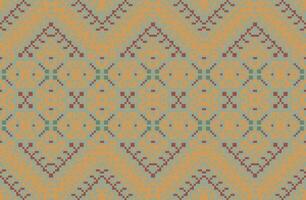 Oriental Abstract Geometric Pattern With Stripes Linesfolk Embroidery, Aztec Geometric Ornament Print. Design for Carpet, Wallpaper, Clothing, Wrapping, Fabric vector