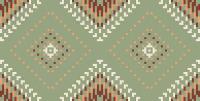 Geometric Pattern Ikat Pattern Meaningfolk Embroidery, Aztec Geometric Ornament Print. Design for Carpet, Wallpaper, Clothing, Wrapping, Fabric vector
