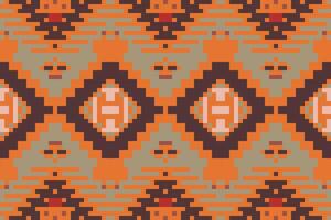 Native Ethnic Design Pattern Easyfolk Embroidery, Aztec Geometric Ornament Print. Design for Carpet, Wallpaper, Clothing, Wrapping, Fabric vector