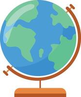 Earth's illustration in a globe with a flat design style vector
