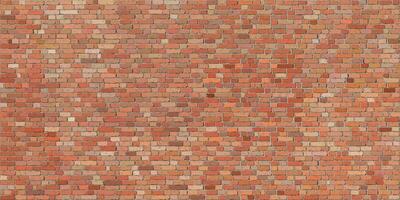 Old orange brick block wall rough texture fade condition background graphic illustration. Masonry wall pattern rectangle background. vector
