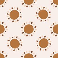 Bohemian Baby Pattern. Childish sun pattern. Boho kids sunshine print for nursesy vector