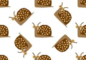 Cut Out Snail seamless pattern. Naive snail illustration vector