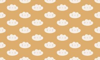 Bohemian Baby Pattern. Childish simple clouds pattern. Cute clouds for nursesy vector