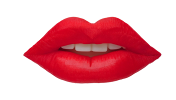 a clean fresh red lips prop with open mouth and visible teeth, ideal for party decoration, photobooth accessory, and romantic theme events, bold glossy design, on isolated background png