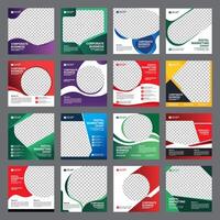 digital marketing ad post template bundle vector