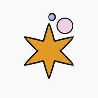 star design shape column moden vector