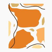 abstract art design with orange and brown color vector