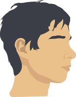 Side Face illustration with isolated background vector