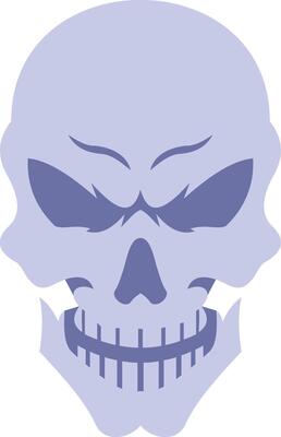 Human Head Skull illustration with isolated background