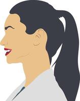 femal doctor illustration with isolated background e vector