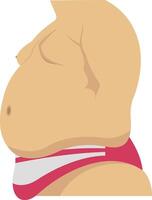 Belly illustration with isolated background vector