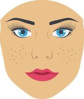Freckles illustration with isolated background vector