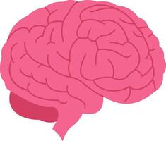 Brain illustration with isolated background vector