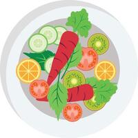 Diet illustration with isolated background vector