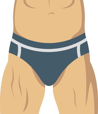 Pubic Body illustration with isolated background