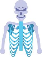 Skeleton illustration with isolated background vector