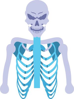 Skeleton illustration with isolated background