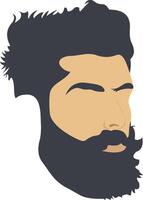 Beard illustration with isolated background vector