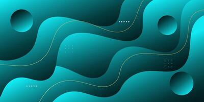 Minimal dynamic bright blue fluid textured background with 3D style wavy liquid color pattern. Eps10 vector