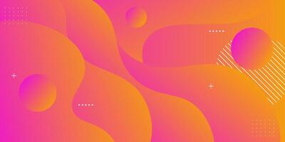 Pink and orange dynamic abstract background with simple wave design. Creative gradient background. Smart 3D cover design for business design. Eps10 vector