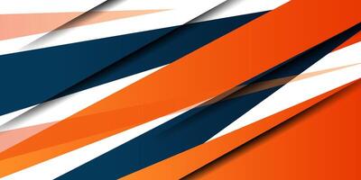 Trendy and abstract overlapping square frame pattern background. Blue and orange background with combination on white background. Eps10 vector